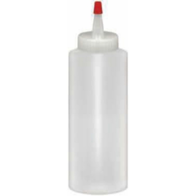 16oz SQUEEZE BOTTLE W/RED CAP