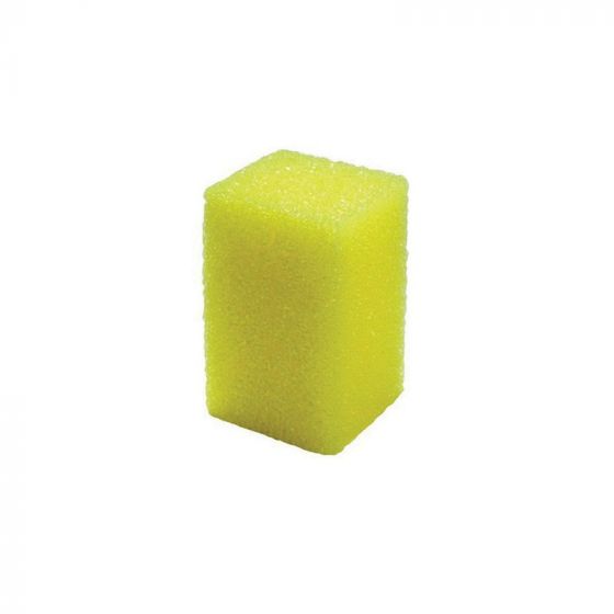 BUFF and SHINE 335 Bug Block Scrubber Sponge, 3 in W x 5 in L, 3 in THK, Yellow