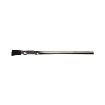 AES Industries™ 546 Acid Brush, 6 in OAL, 3/8 in Brush, 100% Pure Black Horse Hair, Electrolytic Tin Handle