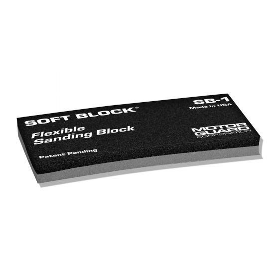 MOTOR GUARD SB-1 Double Density Flexible Sanding Block, 65 mm W x 130 mm L, 13 mm THK, PSA Attachment, Foam