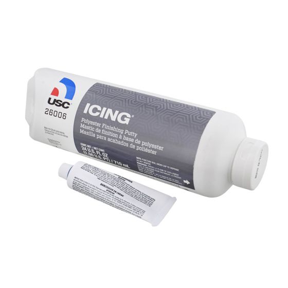 USC® Icing® 26006 Pourable Brushable Polyester Finishing Putty, 24 fl-oz Tube, Liquid