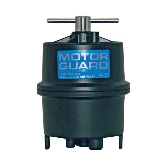 MOTOR GUARD M-30 Submicronic Compressed Air Filter, 1/4 in NPT Port, 45 cfm, 0.01 micron, 175 deg F, 125 psi