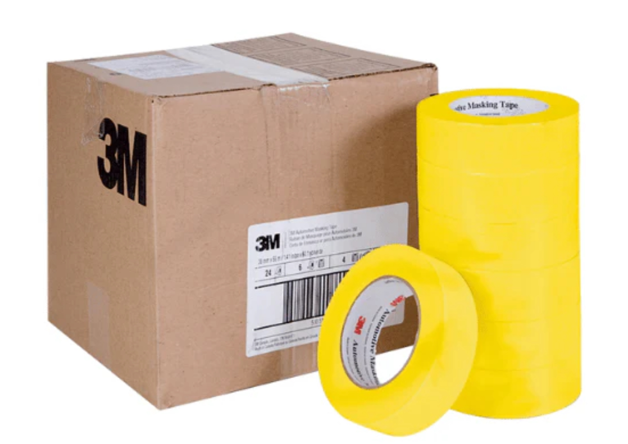 3M AUTOMOTIVE REFINISH MASKING TAPE-YELLOW  1-1/2