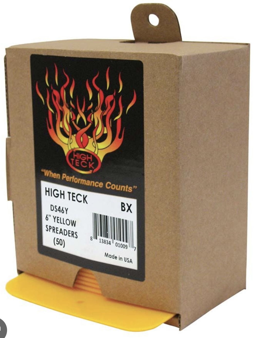 HIGH TECK DS46Y SPREADER, 5 IN W, PLASTIC, YELLOW, TAPERED EDGE