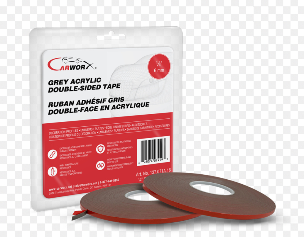 GREY ACRYLIC DOUBLE SIDED TAPE