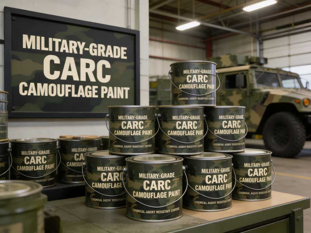 Industrial worker applying protective coating to metal pipelines at an industrial facility using spray equipment, showcasing products from an Industrial Paint Supplier